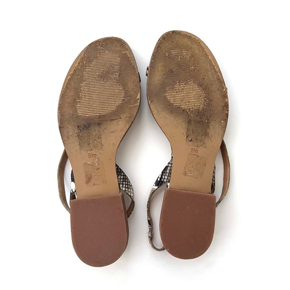 Madewell Sandals Heidi Slingback Snake Print Pattern, size 8.5 - Picture 8 of 10